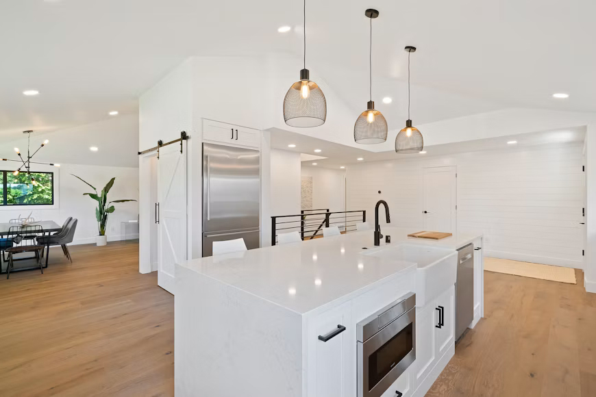 Contractors working on a home renovation